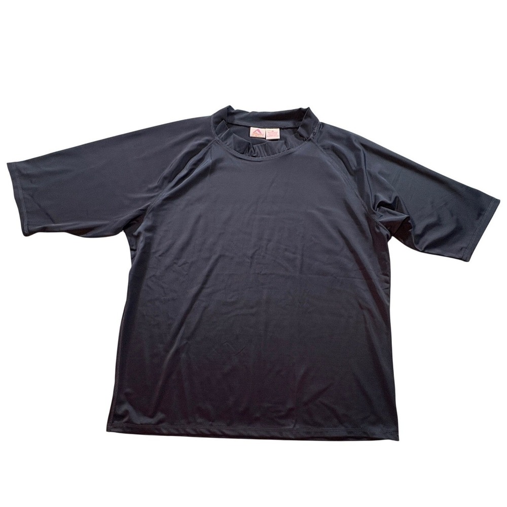 Kanu Surf Rash Guard Mens 3X Gray Short Sleeve UPF 50+ Swim Shirt Rashguard